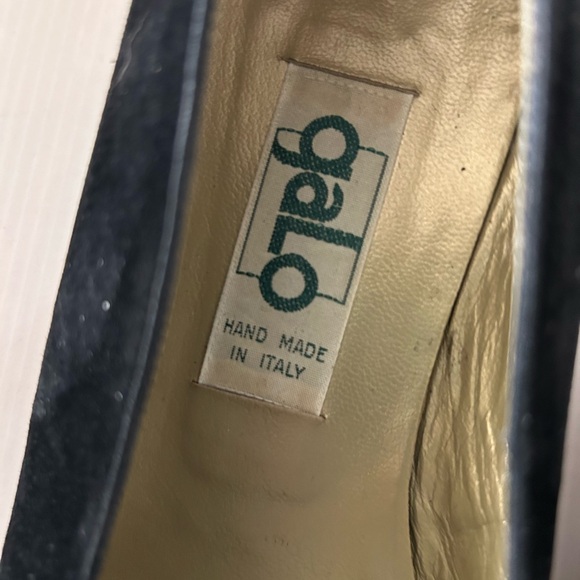 Vintage GALO Couture Red & Black Suede Shoes Made In Italy - Picture 8 of 9